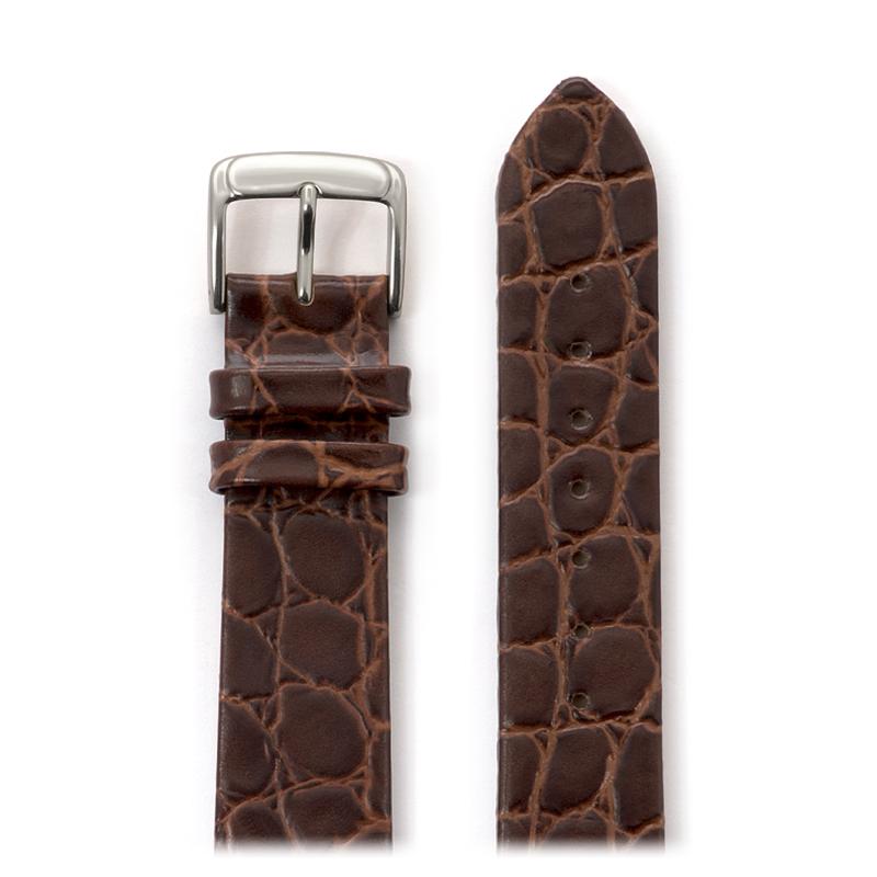 Men's Leather Watch Band, Classy Crocodile Leather Watch Strap