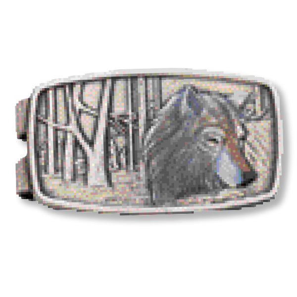 Enamel Wolf Money Clip