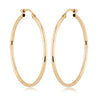 14k Gold 1.5x30mm S/D Hoop Earrings