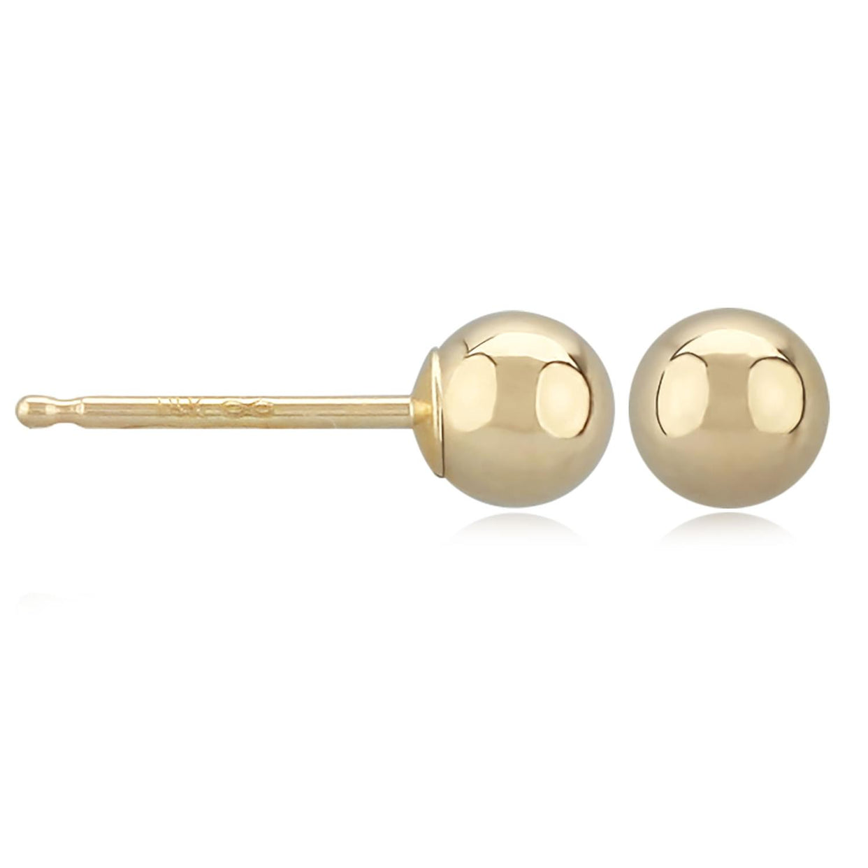 14k Gold 5mm Ball Earrings
