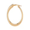 14k Gold Small Oval Snap Down Earrings