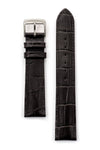 Men's Padded Leather Watchband with an Alligator Grain