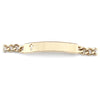 Ladies’ ID Bracelet with Cut Out Cross Plaque Silver or Gold Tone