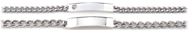 His and Hers ( Heart Cut Out)  Boxed ID Bracelets
