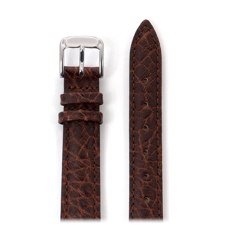 Ladies Replacement Leather Watch Band Textured Buffalo Grain