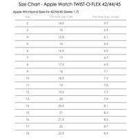 Twist-O-Flex™ Band Compatible For Use With The Apple Watch®  42mm (series 1-10 before 9/2024), 44/45mm (series 1-10)