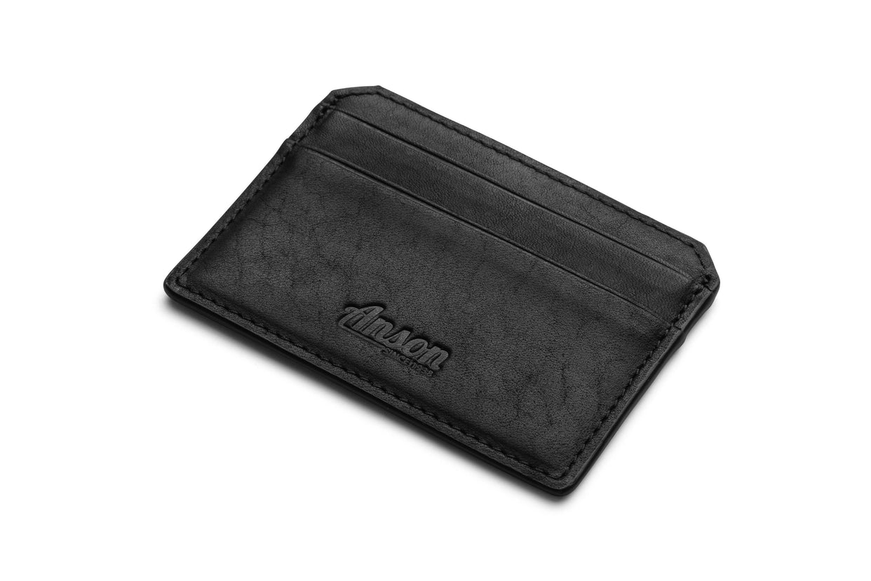Leather Credit Card Case In Classic Essex Horween Leather