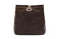 Traditional Leather Travel Bag In Brown Or Black Leather
