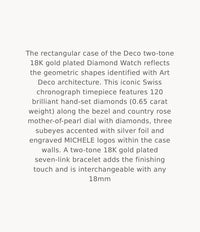 MICHELE Watches Deco Stainless Diamond Watch (33mm)