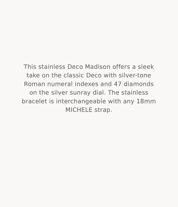 MICHELE Watches Deco Madison Diamond Dial Watch (31mm)