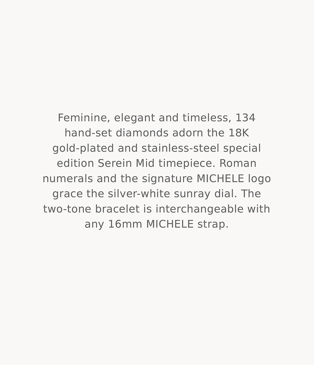 MICHELE Watches Serein Mid Diamond Sunray Dial Watch (36mm)