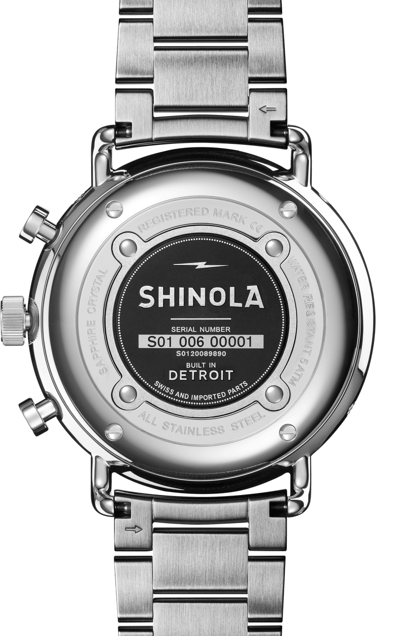 Shinola Canfield Sport Chronograph Watch 45mm Speidel