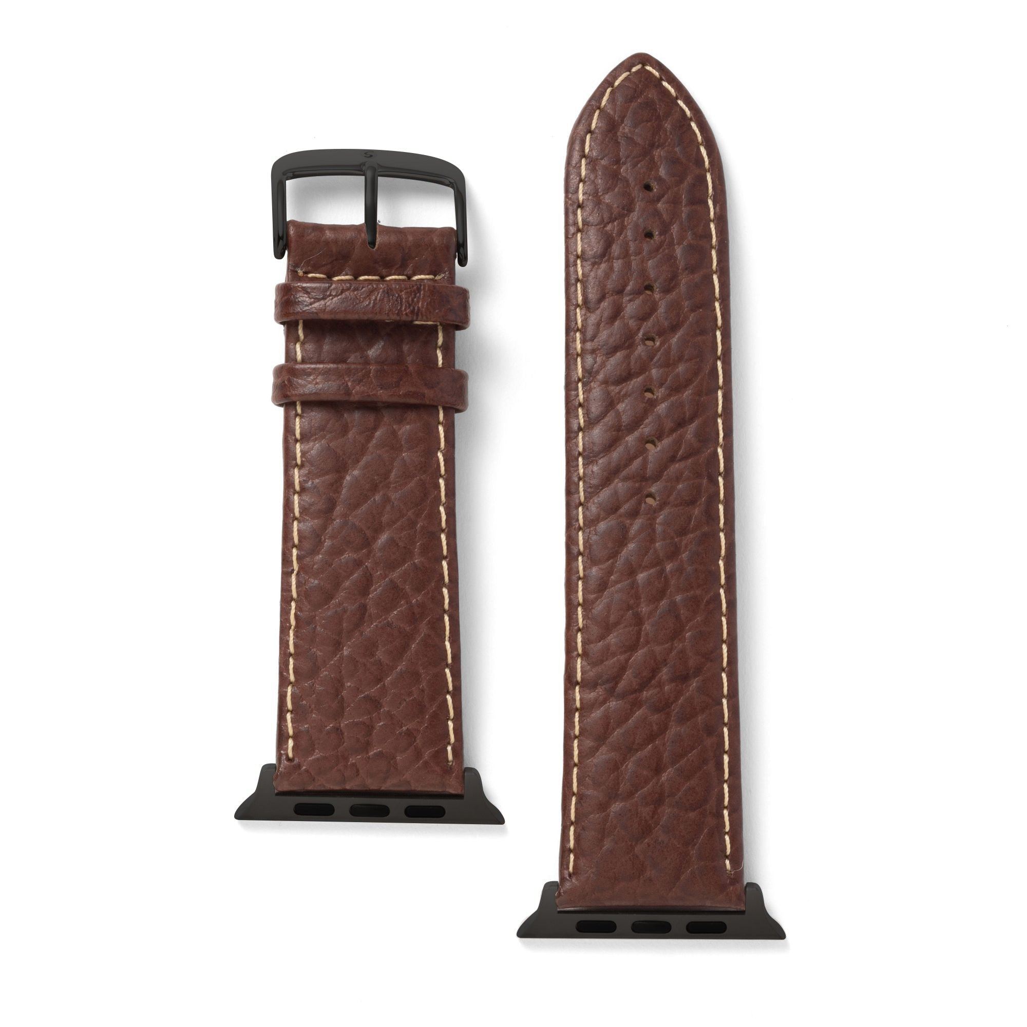 Sport Calf Skin Leather Watchband Compatible For Use With The Apple Watch® (series 1-10)