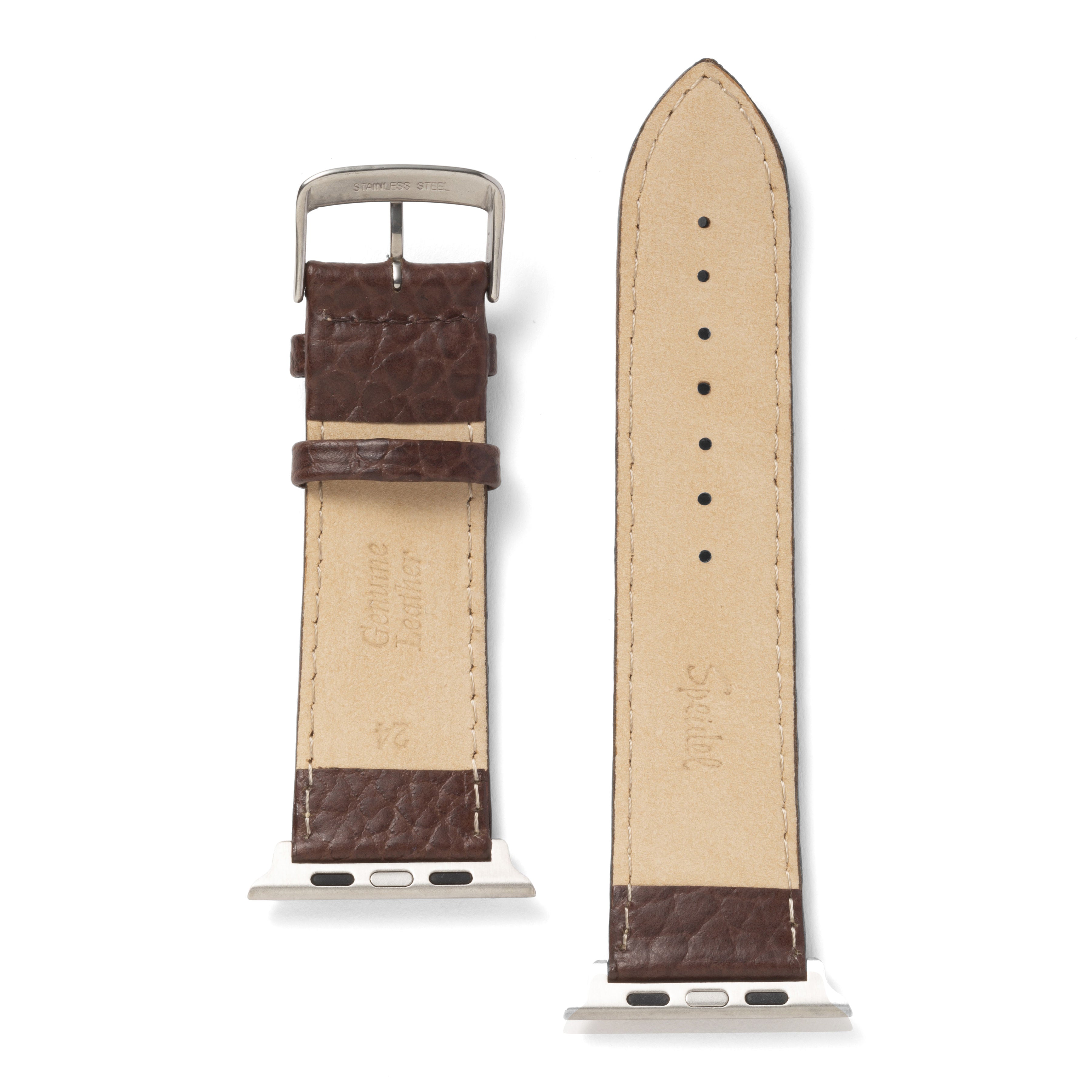 Sport Calf Skin Leather Watchband Compatible For Use With The Apple Watch® (series 1-10)