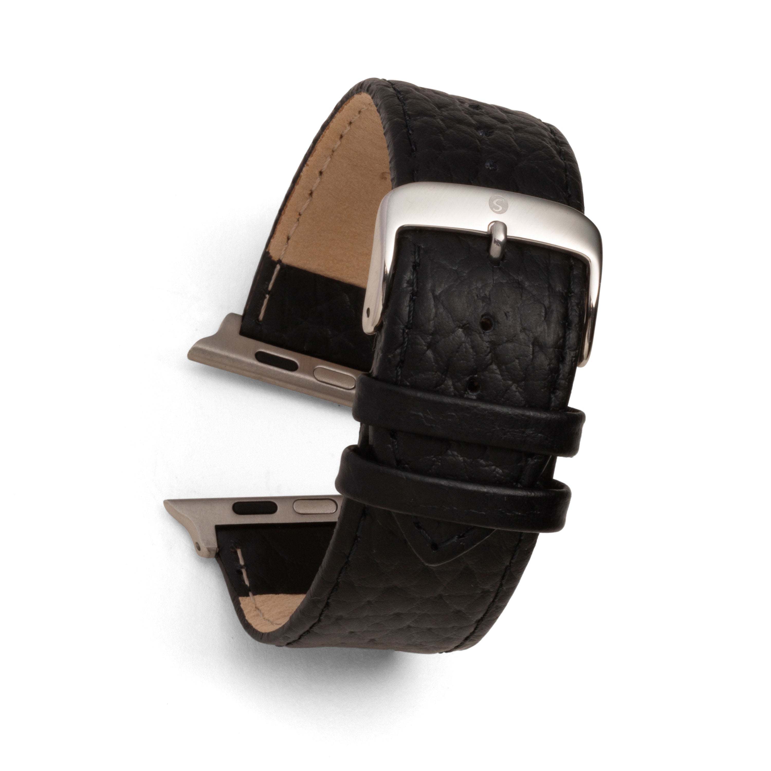 Sport Calf Skin Leather Watchband Compatible For Use With The Apple Watch® (series 1-10)