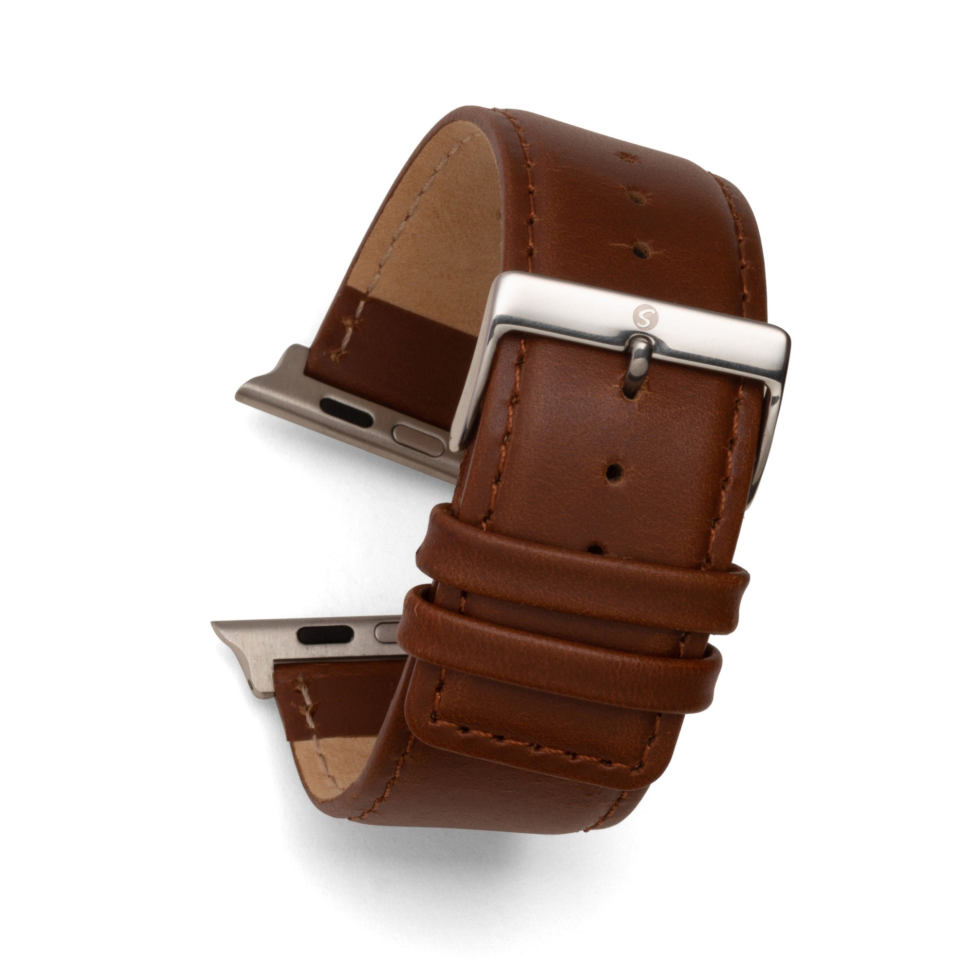 Square Tip Oiled Leather Band Compatible For Use With The Apple Watch® (series 1-10)