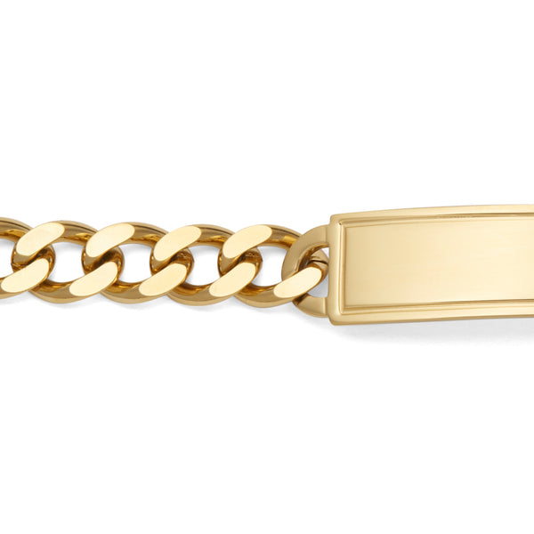 Made in Italy Men's Curb Chain ID Bracelet in 14K Gold - 8.5