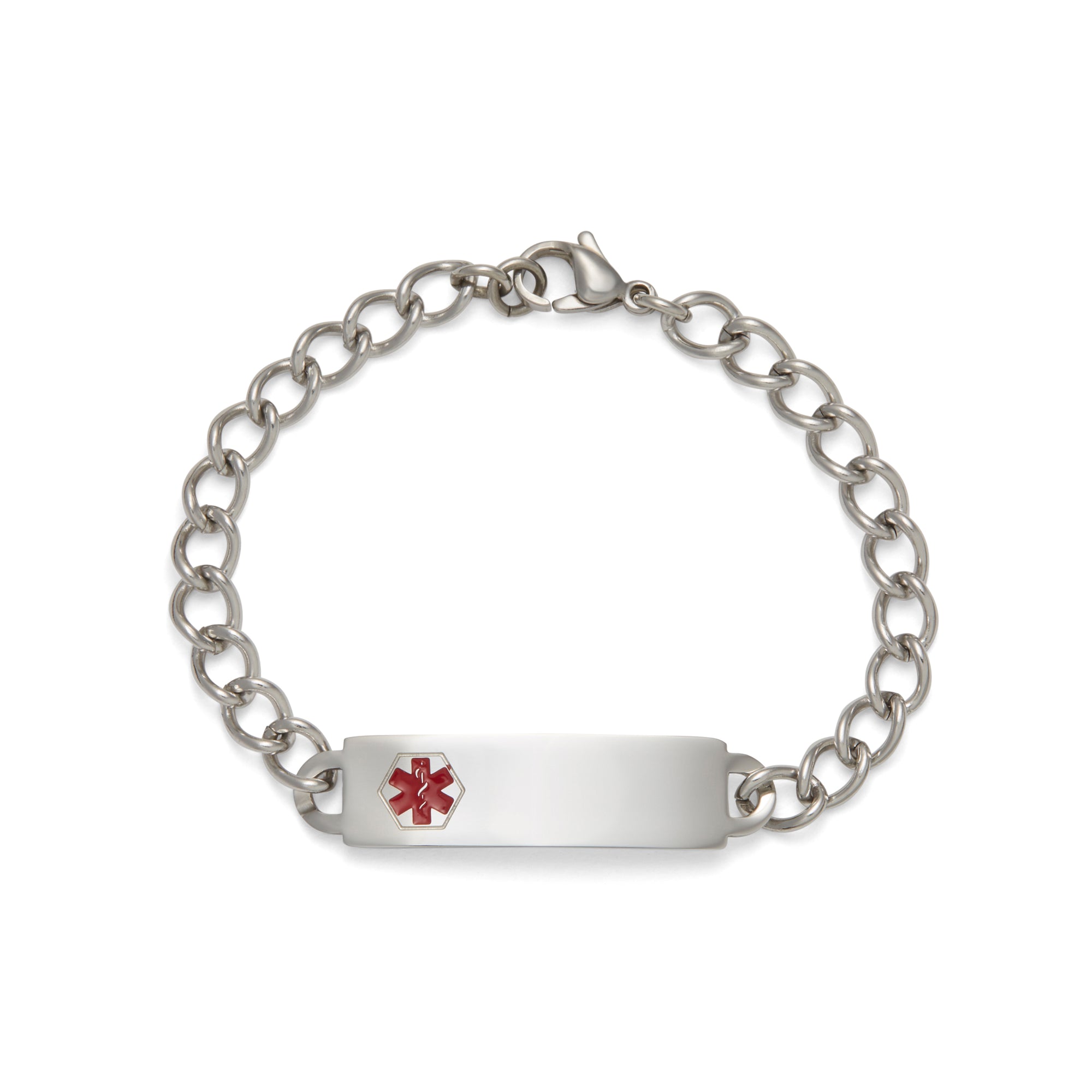 Medilog ID Stainless Steel Bracelet and Plaque Speidel