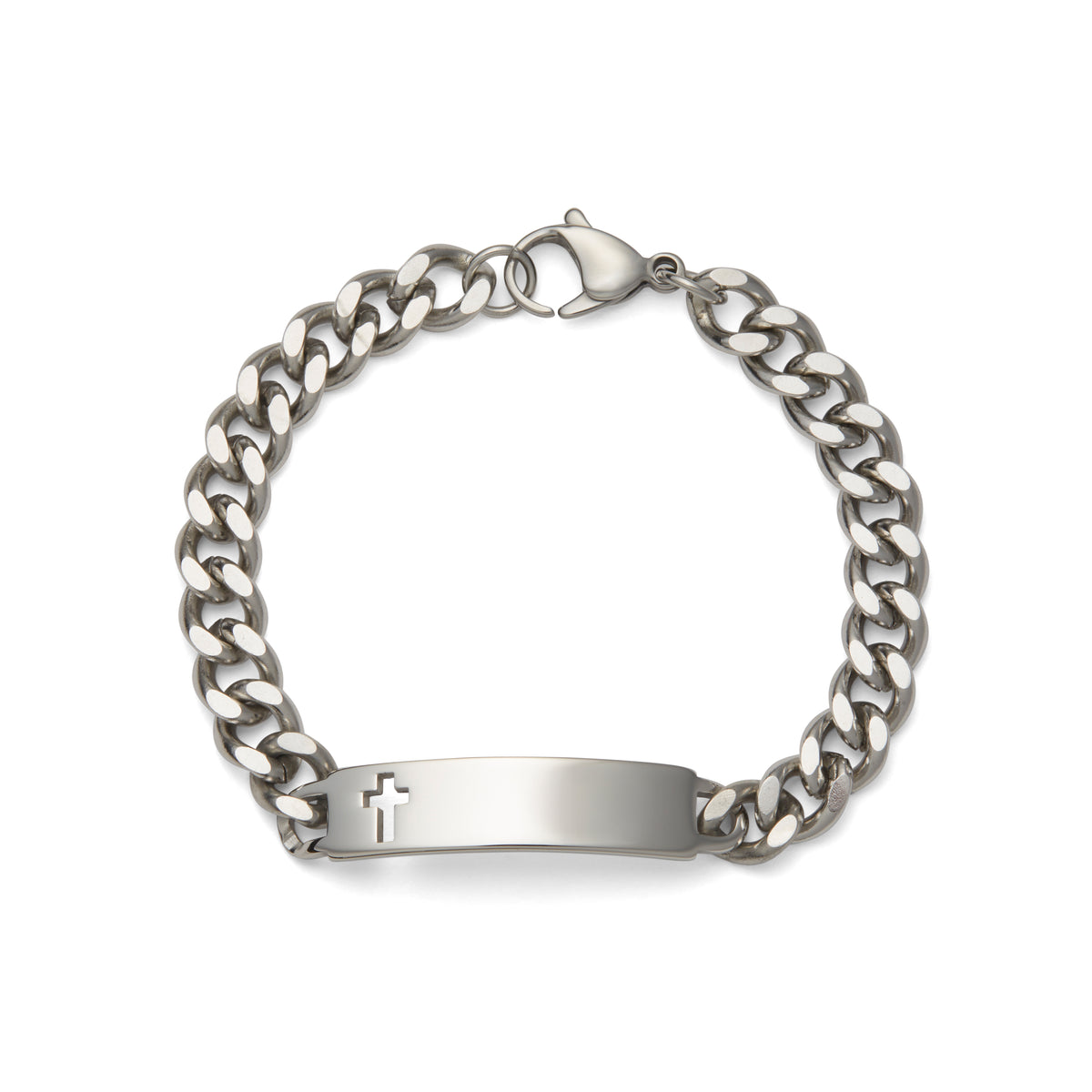 Men ☆silver925☆ ID bracelet CROSS