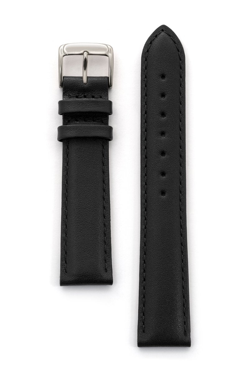 Brown leather bracelet, double watch closure, adjustable length