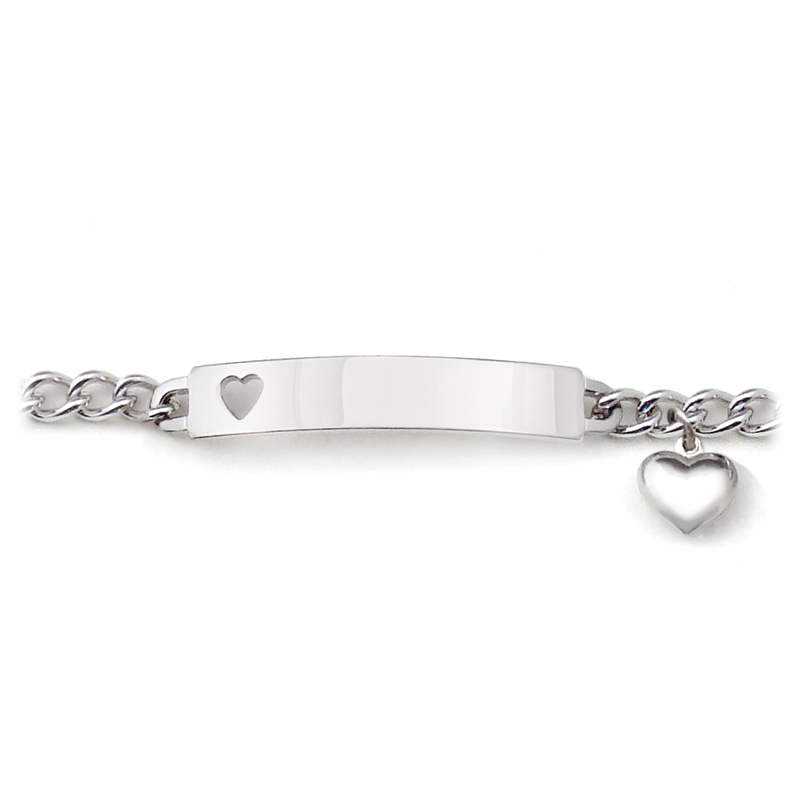 Sublimation Silver Heart Bracelet – IDC Emporium