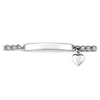 Ladies’ ID Bracelet with Polished Plaque and Heart Charm