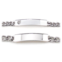 His and Hers ( Heart Cut Out)  Boxed ID Bracelets