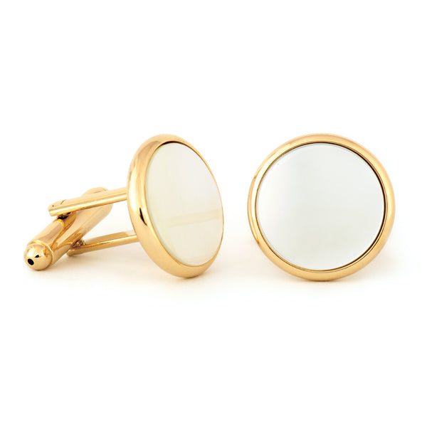 Radius Edge Mother of Pearl Cuff Links