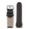 Mens Swiss Army Style Leather Watchband in Black, Tan and Green