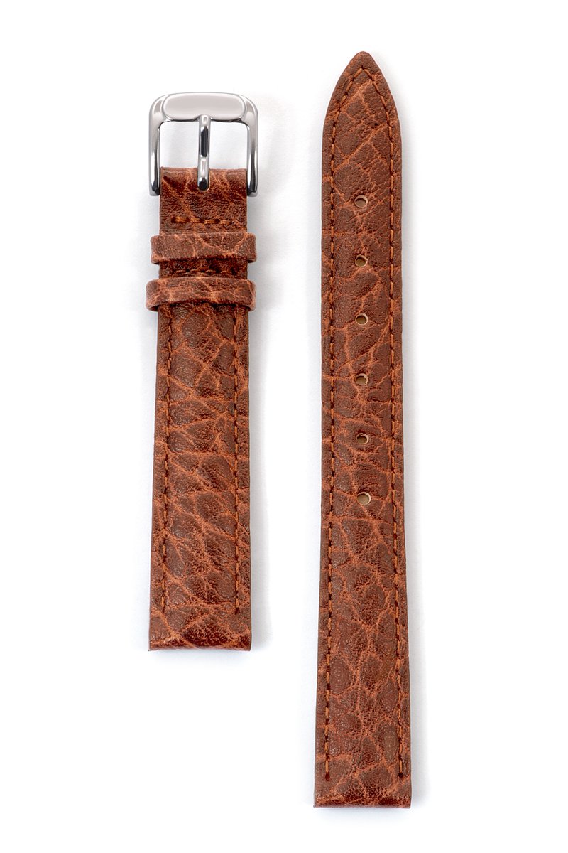 Ladies' Heavy Texture Buffalo Grain Leather Watchband