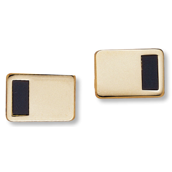 Onyx Strip Cuff Links