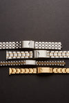 Mens 18-22MM Stainless Steel Mesh Band with Straight Adjustable End in Gold, Silver or Black feat_3