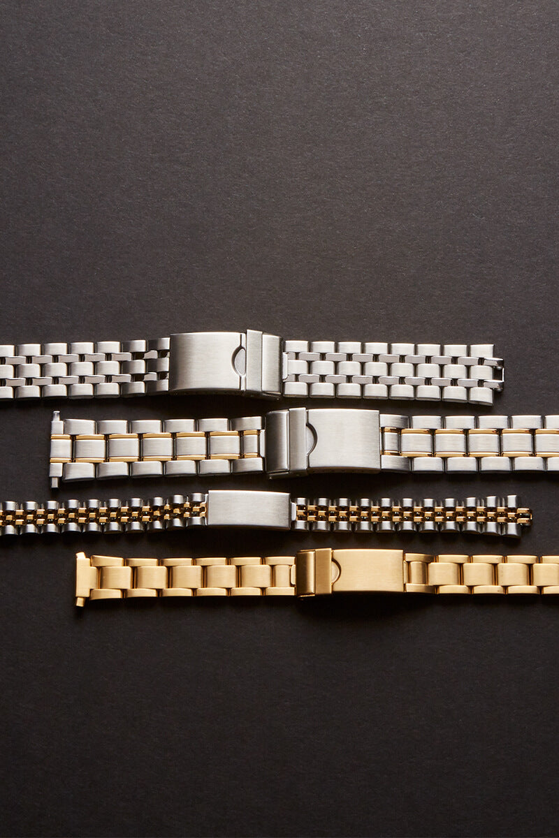 Men's 18-24mm Replacement Watch Band - Silver, Gold, Two
