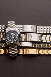 Mens 18-22MM Stainless Steel Mesh Band with Straight Adjustable End in Gold, Silver or Black feat_2
