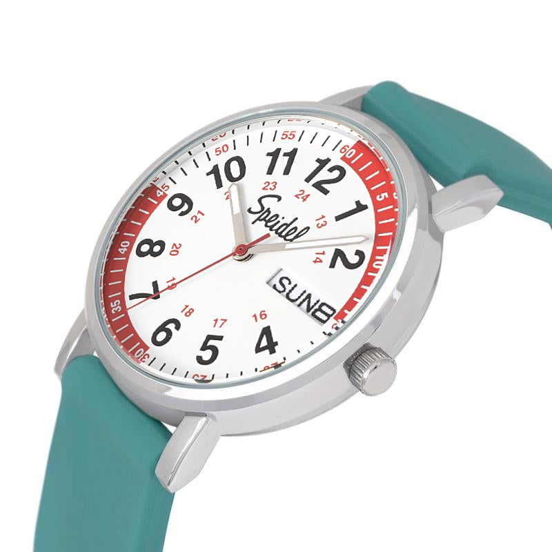 Silicone Pin-on Nurse Watch - Round Nurses Care - White Dial -  Nursewatches.com